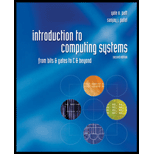 Introduction to Computing Systems: From Bits &amp; Gates to C &amp; Beyond - 2nd Edition - by Yale N. Patt, Sanjay J. Patel - ISBN 9780072467505