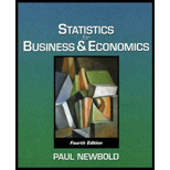 Statistics For Business And Economics (4th Edition) - 4th Edition - by Paul Newbold - ISBN 9780131815957