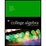 College Algebra: Graphs and Models (6th Edition)