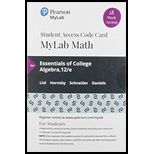 ESSENTIALS OF COLLEGE ALG.-MYLAB ACCESS