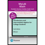 MyLab Math with Pearson eText -- Combo Access Card -- for Introductory and Intermediate Algebra for College Students (18-weeks) - 6th Edition - by ROBERT BLITZER - ISBN 9780136858126