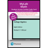 COLLEGE ALGEBRA-COMBO ACCESS (18 WEEKS)