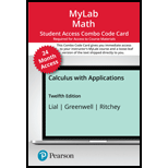 CALCULUS W/APPLICATIONS-COMBO ACCESS - 12th Edition - by Lial - ISBN 9780137419418