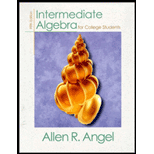 INTERMED.ALGEBRA F/COLL.STUD. - 5th Edition - by Angel - ISBN 9780139163210