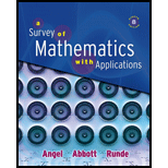 A Survey of Mathematics with Applications - 8th Edition - by Allen R. Angel - ISBN 9780321501073