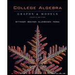 College Algebra: Graphs And Models With Graphing Calculator Manual, 4th Edition - 4th Edition - by Marvin L. Bittinger, Judith A. Beecher, David J. Ellenbogen, Judith A. Penna - ISBN 9780321531926