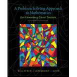 A Problem Solving Approach to Mathematics for Elementary School Teachers - 10th Edition - by Rick Billstein, Shlomo Libeskind, Johnny W. Lott - ISBN 9780321570550