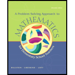 A Problem Solving Approach to Mathematics for Elementary School Teachers - 11th Edition - by Rick Billstein, Shlomo Libeskind, Johnny W. Lott - ISBN 9780321756664
