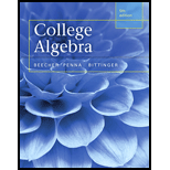 College Algebra (5th Edition) - 5th Edition - by Judith A. Beecher, Judith A. Penna, Marvin L. Bittinger - ISBN 9780321969576