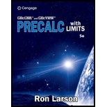 PRECALCULUS W/LIMITS-WEBASSIGN ACCESS - 5th Edition - by Larson - ISBN 9780357457986