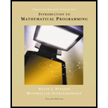 Introduction to mathematical programming