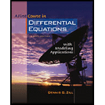 First Course in Differential Equations with Modeling Applications - 8th Edition - by Dennis G. Zill - ISBN 9780534418786