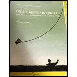 College Algebra In Context With Applications For The Managerial, Life, And Social Sciences, Custom E - 2nd Edition - by Harshbarger/yocco - ISBN 9780558924287