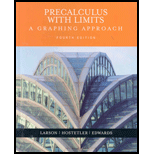 Precalculus with Limits : A Graphing Approach - 4th Edition - by Ron Larson, Robert Hostetler, Bruce H. Edwards - ISBN 9780618394784