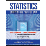 Statistics, Binder Ready Version: Unlocking the Power of Data - 1st Edition - by Robin H. Lock, Patti Frazer Lock, Kari Lock Morgan, Eric F. Lock, Dennis F. Lock - ISBN 9781118583104