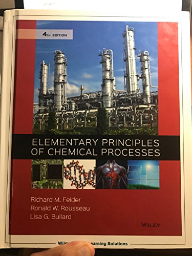 Elementary Principles Of Chemical Processes