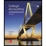 COLLEGE ACCOUNTING (LOOSELEAF) - 5th Edition - by Haddock - ISBN 9781260780352