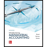 INTRO.TO MANAGERIAL ACCOUNTING - 9th Edition - by BREWER - ISBN 9781260814439