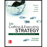 CRAFTING+EXEC.STRAT.:...(LL)-W/ACCESS - 22nd Edition - by Thompson - ISBN 9781260987669