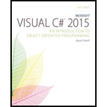 Microsoft Visual C# 2015 - 6th Edition - by FARRELL,  Joyce. - ISBN 9781285860237