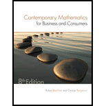 Contemporary Mathematics for Business & Consumers - 8th Edition - by Robert Brechner, Geroge Bergeman - ISBN 9781305585447
