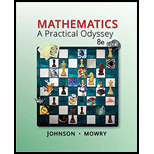 Bundle: Mathematics: A Practical Odyssey + WebAssign Printed Access Card for Johnson/Mowry's Mathematics: A Practical Odyssey, 8th Edition, Single-Term - 8th Edition - by Johnson - ISBN 9781305621336