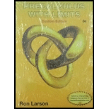 Bundle: Custom Precalculus MATH 2412 + Enhanced WebAssign Printed Access Card for Pre-Calculus & College Algebra, Single-Term Courses - 3rd Edition - by Larson - ISBN 9781305770782