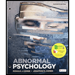 ABNORMAL PSYCHOLOGY (LL)-W/LAUNCHPAD - 11th Edition - by COMER - ISBN 9781319400637