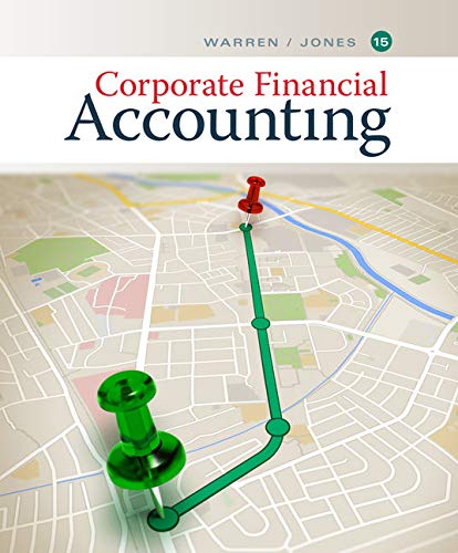 Cengagenowv2, 1 Term Printed Access Card For Warren/jones’ Corporate Financial Accounting, 15th - 15th Edition - by Carl Warren, Jeff Jones - ISBN 9781337398244