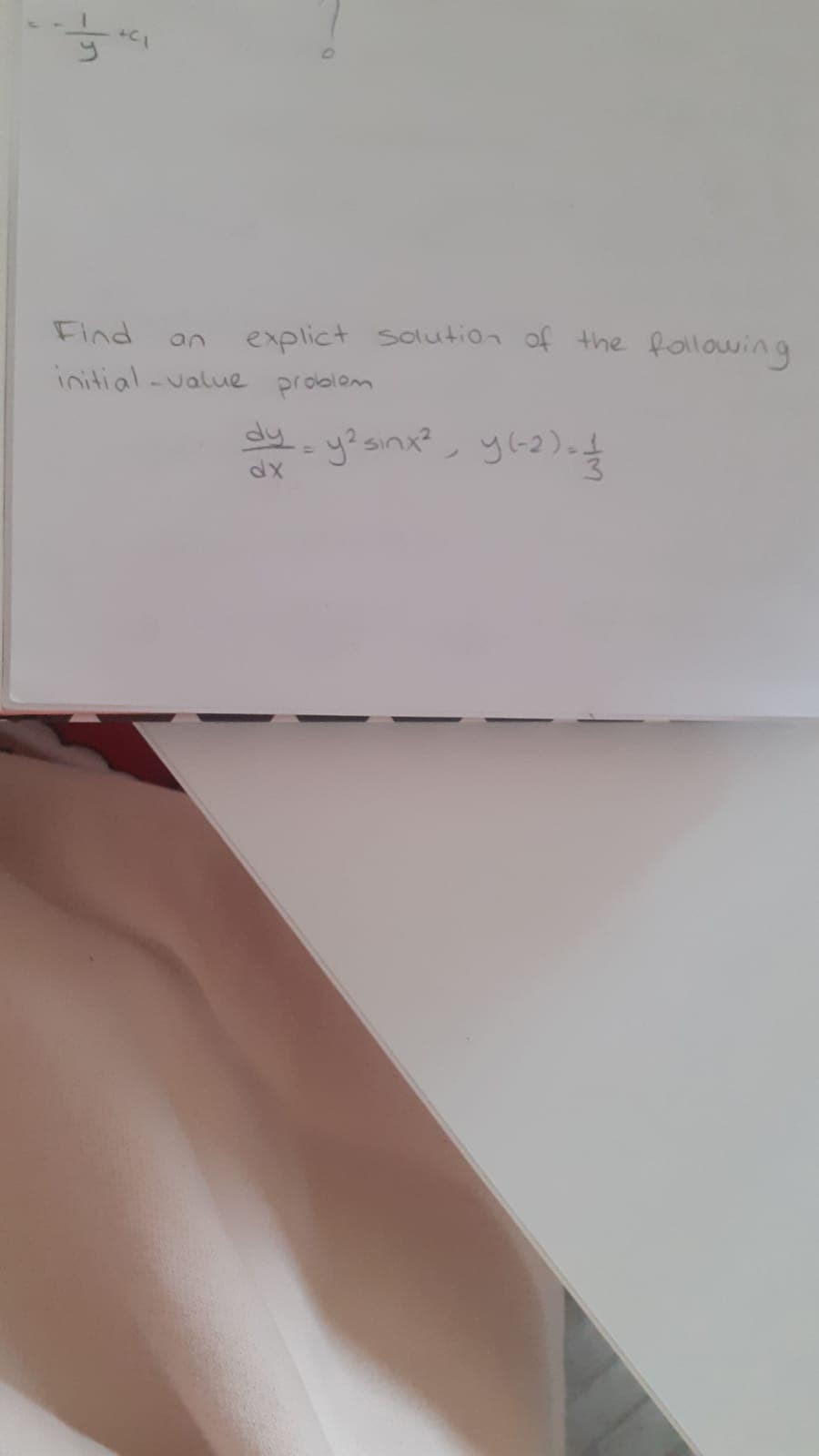 Find
explict solution of the foilowing
initial-value
problem
dy
yoanx?, yla)of
%3D
dx
