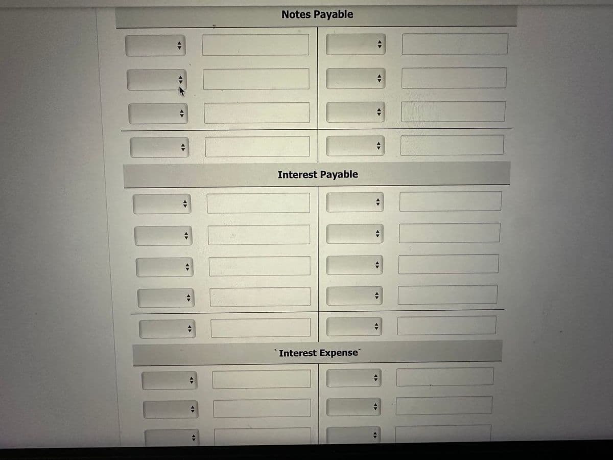 AP
Notes Payable
Interest Payable
Interest Expense
=