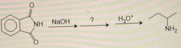 NH
NaOH
?
H3O+
NH₂