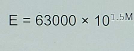 E = 63000 × 101.5M
