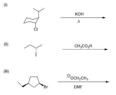 (i)
кон
ČI
(ii)
CH;CO2H
(ii)
OOCH,CH3
'Br
DMF
