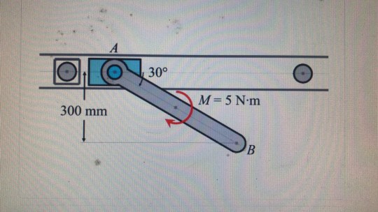 30°
M=5 N-m
300 mm
