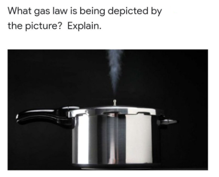 What gas law is being depicted by
the picture? Explain.