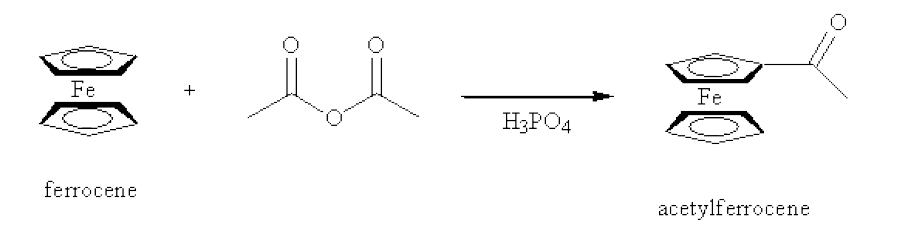 Fe
Fe
H3PO4
ferrocene
acetylferrocene
