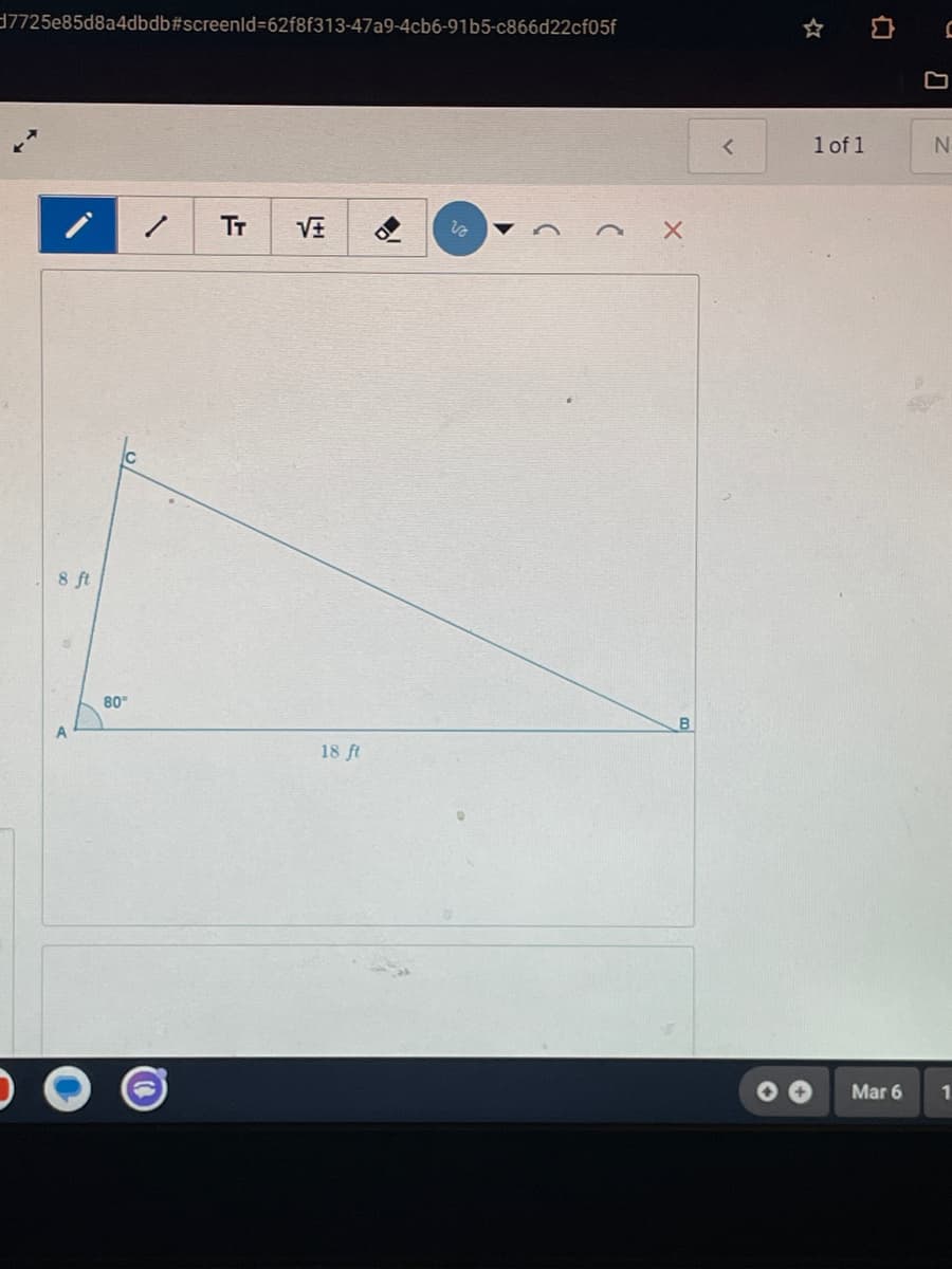 d7725e85d8a4dbdb#screenid=62f8f313-47a9-4cb6-91b5-c866d22cf05f
8 ft
80°
✓
TT
VE
18 ft
X
<
1 of 1
Mar 6
(
M
N
450
1