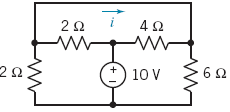 ΖΩ
Μ
ΖΩ
i
4 Ω
Μ
(1) 10 v
6Ω