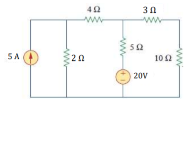 3Ω
50
5 A
10 Ω
20V
(+ 1)
