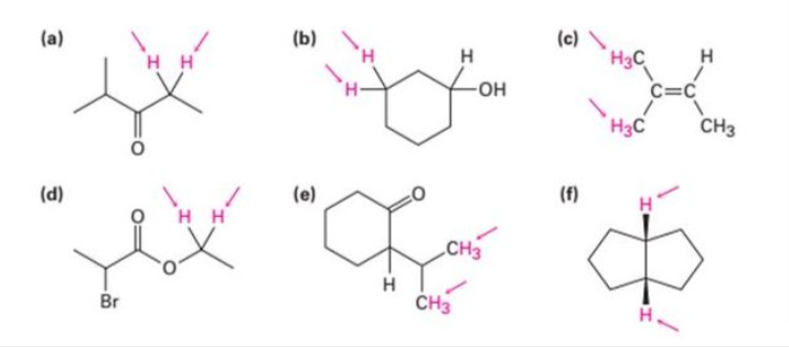 (c)
H3C
C=C
(а)
(b)
H H
H,
H
H
OH
H3C
CH3
(d)
(е)
(f)
H
CH3
Br
CH3
H
