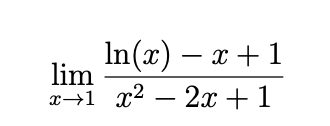 In (x) — х + 1
lim
x²
2х + 1
x→1
