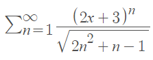 (2r + 3)"
=1'
V
2n +n – 1

