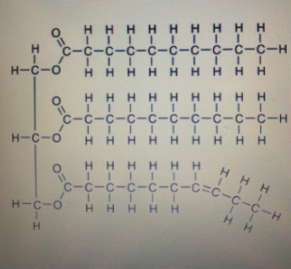 O
H
H-C-O
Ο
Η Η Η Η Η Η Η Η Η
IT▬▬-
C-C-C-C-C-C-C-C-C-H
IIII
III
Η Η Η
Η Η Η Η Η Η Η Η Η
ÏÏÏIIIIII
C-C-C-C-C-C-C-C-C-C-H
1
I
1
Ho Η Η Η Η Η Η Η Η Η
Η
Ο
III
I
Η Η
Η Η Η Η Η Η
Η Η
HH
|||IIII|I
C-C-C-C—C—C—C=C-C-C-H
Η Η Η -
TITI
--0-0 -----
11
H
HHH
Η Η
και ακολο