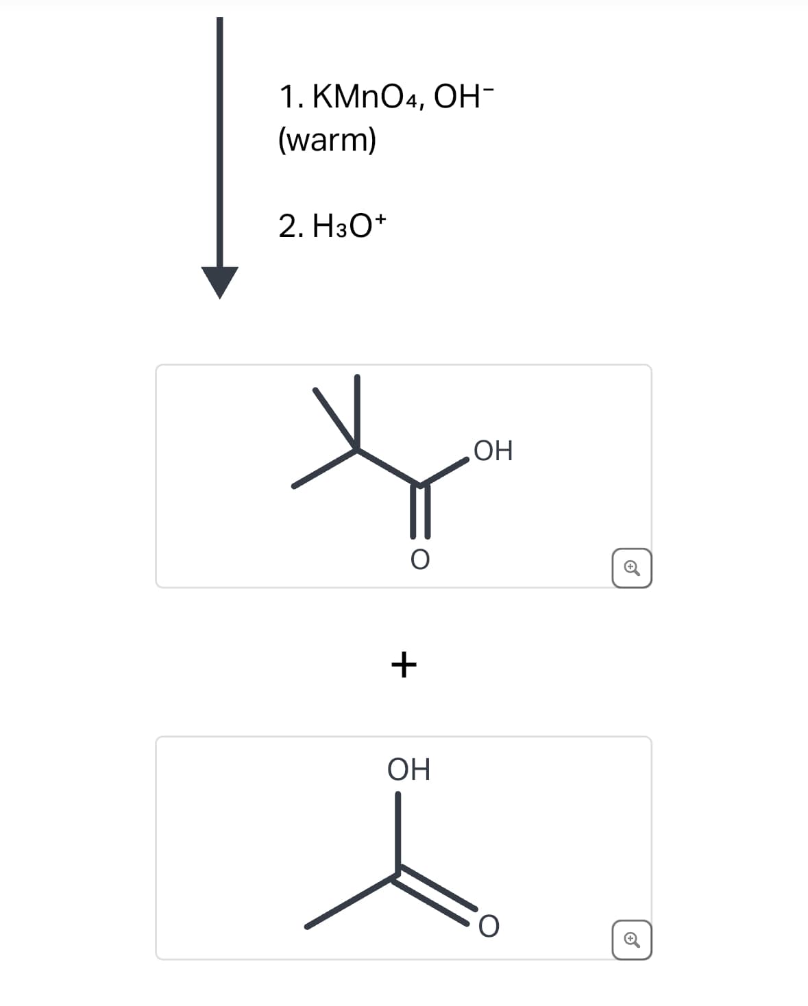 1. KMnO4, OH-
(warm)
2. H3O+
+
OH
OH
⑤