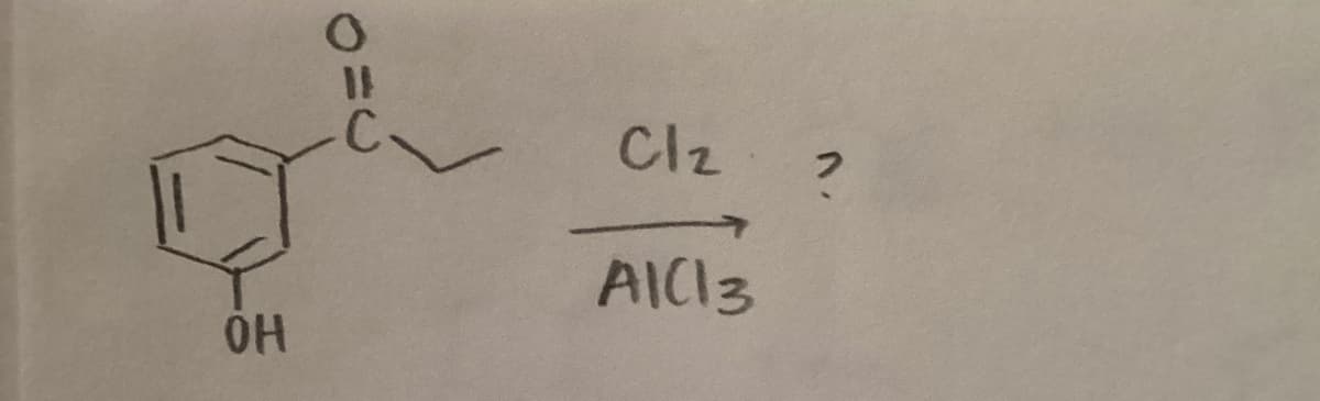 2.
OH
Cl₂
AIC13
310