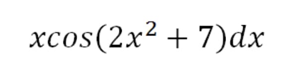 xcos(2x² + 7)dx
