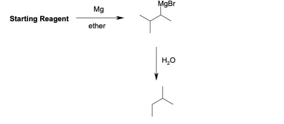 MgBr
Mg
Starting Reagent
ether
H,0
