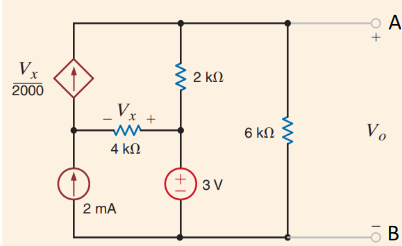 Vx
2000
V,
2 mA
x +
4 ΚΩ
2 ΚΩ
+)3V
6 ΚΩ
+
A
Vo
B