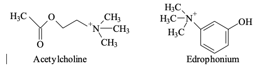 НС.
Нас -N
НС
Н,С.
CH3
-CHз
НО
CH3
Acetylcholine
Edrophonium
